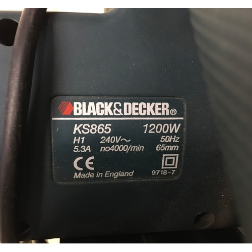 366 - BLACK AND DECKER KS 865 CIRCULAR SAW, BLACK AND DECKER ELECTRIC PLANER, AND HILKA ORBITAL SANDER