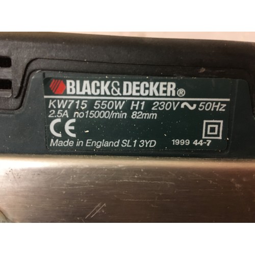 366 - BLACK AND DECKER KS 865 CIRCULAR SAW, BLACK AND DECKER ELECTRIC PLANER, AND HILKA ORBITAL SANDER