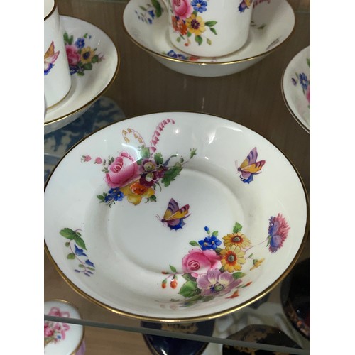 253 - CAULDON CHINA FLORAL SPRAY COFFEE SERVICE