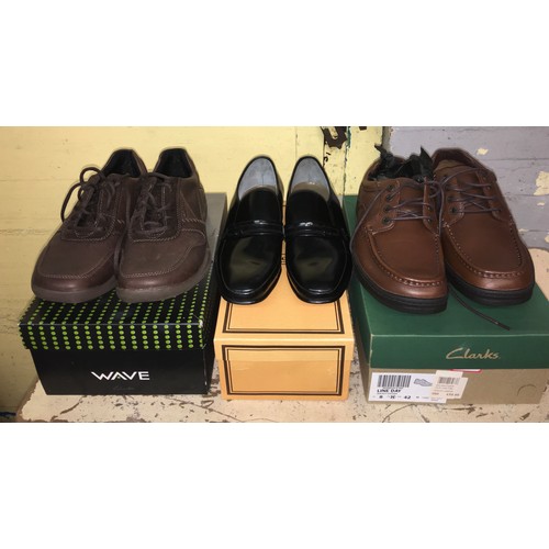 365 - THREE PAIRS OF GENTS LEATHER SHOES SIZE 8