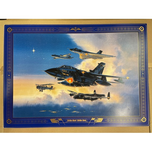 421 - LIMITED EDITION PRINT ON PORCELAIN ENTITLED 'STRIKE HARD STRIKE SURE' BY WILFRED HARDY