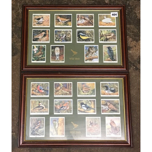 404 - PAIR OF MOUNTED WILD BIRDS IMPERIAL COLLECTION TOBACCO CARDS FRAMED AND GLAZED