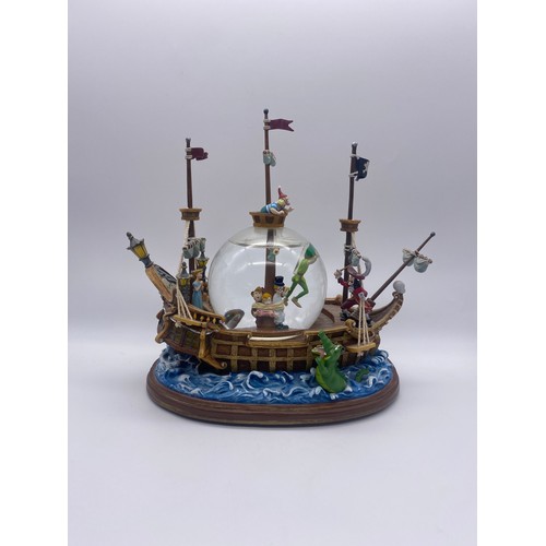 291 - DISNEY PETER PAN PIRATE SHIP SNOW GLOBE