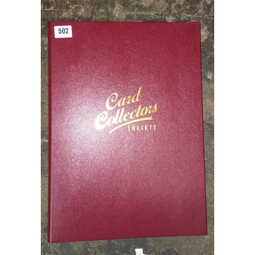 502 - CARD COLLECTORS SOCIETY BINDER OF WILLS JOHN PLAYERS, OGDENS,  CIGARETTE CARD SETS (CRICKETERS, FOOT... 