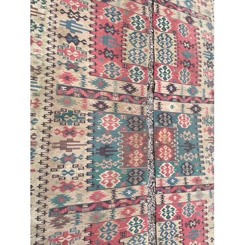 159 - PAIR OF LARGER LATE 19TH CENTURY CAUCASIAN CARPET RUNNERS 280CM X 79CM