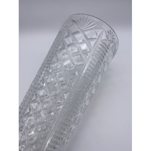 453 - WATERFORD CRYSTAL PINEAPPLE VASE 30CM H