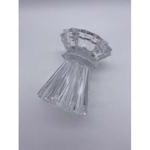 450 - WATERFORD CRYSTAL MARQUIS PILLAR CANDLE HOLDER 15CM H