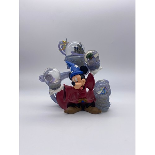 267 - DISNEY MICKEY MOUSE PARKS TIERED SNOW GLOBE