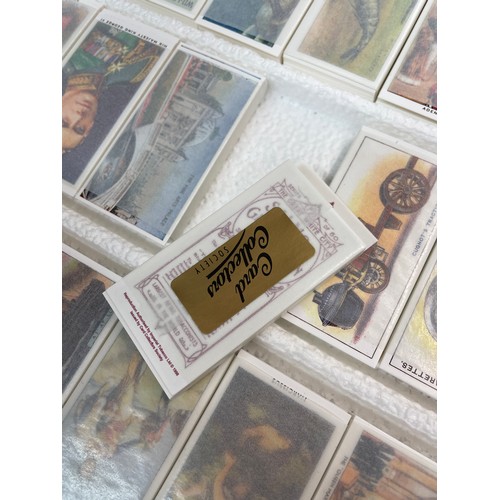 506 - TRAY OF CARD COLLECTORS SOCIETY CIGARETTE CARD SETS INCLUDING THE SEASHORE, GARDEN FLOWERS, SPORTS O... 