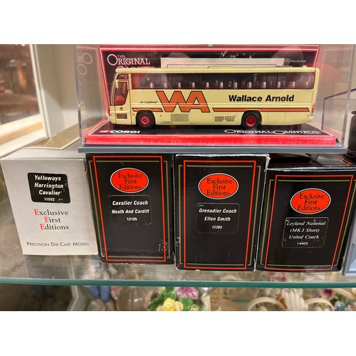 263B - SELECTION OF DIE CAST SCALE MODEL COACHES - 4 X EXCLUSIVE FIRST MODEL EDITIONS 11902 YELLOWAYS HARRI... 