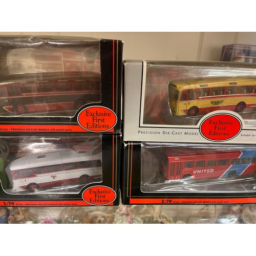 263B - SELECTION OF DIE CAST SCALE MODEL COACHES - 4 X EXCLUSIVE FIRST MODEL EDITIONS 11902 YELLOWAYS HARRI... 