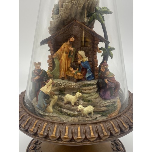 456 - NATIVITY SCENE CHRISTMAS TREE DIORAMA 41CM H