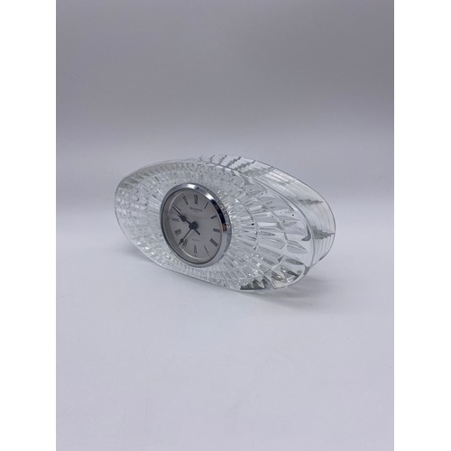 446 - WATERFORD CRYSTAL OVAL DESK CLOCK