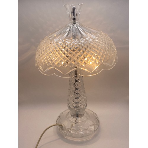 443 - WATERFORD CRYSTAL ACHILL MUSHROOM LAMP