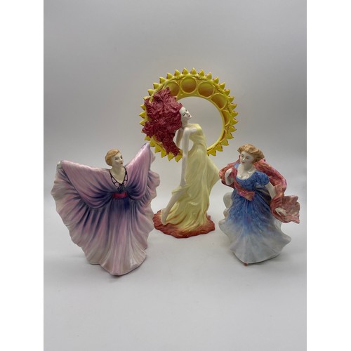 212 - ROYAL DOULTON LIMITED EDITION 31/250 SUNBURST FIGURE WITH CERTIFICATE, ROYAL DOULTON ISADORA AND MOR... 