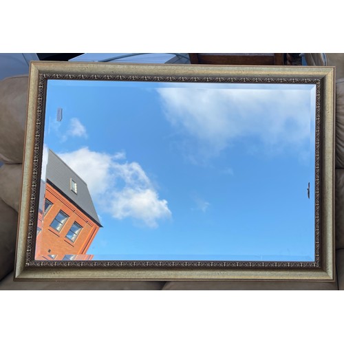 80 - LARGE GILDED MOULDED BEVEL FRAMED MIRROR 60CM X 90CM