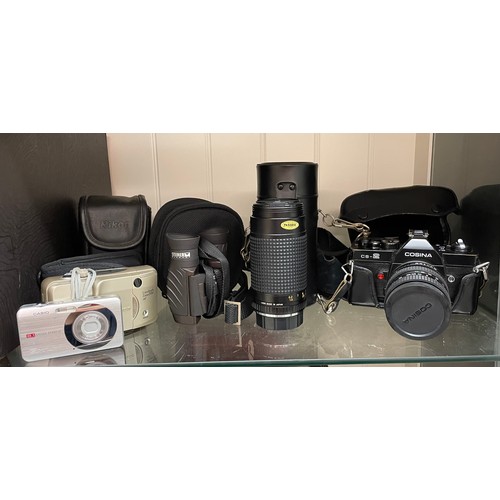 225 - COSINA CS2 35M CAMERA AND LENSES