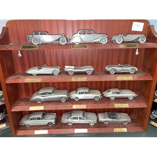 247 - DANBURY MINT PEWTER CLASSIC JAGUAR MOTOR CAR COLLECTION