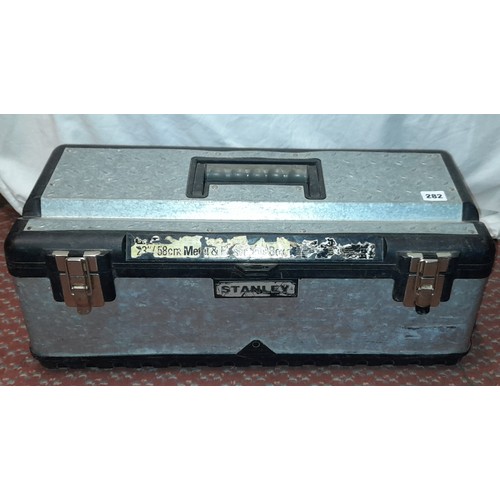 282 - METAL AND PLASTIC STANLEY TOOL BOX