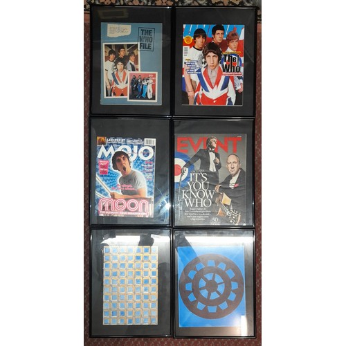 292 - QTY OF CLIP FRAMES OF THE WHO RELATED BAND MEMBER PICTURES/COVER MAGAZINES