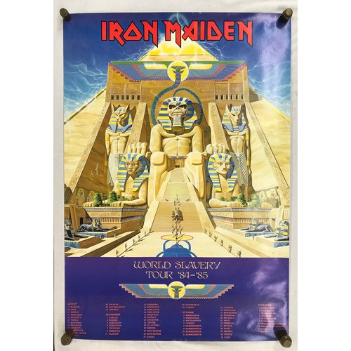 494 - TWO IRON MAIDEN WORLD PEACE TOUR 1983 AND WORLD SLAVERY TOUR 84-85 POSTERS