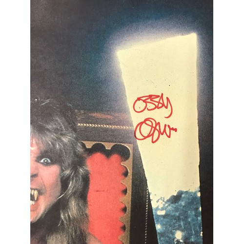 495 - OZZY OSBOURNE TALK OF THE DEVIL TOUR POSTER SIGNED IN RED PEN