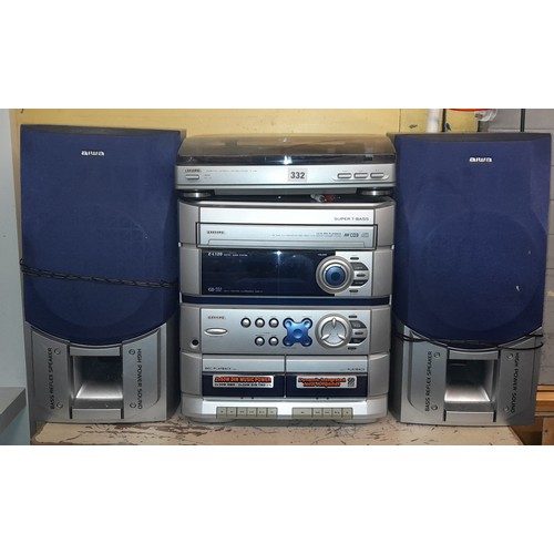 332 - AIWA SEPERATES HIFI SYSTEM AND SPEAKERS