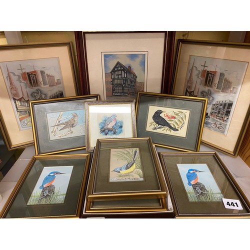 SHELF OF CASH'S WOVEN SILK PICTURES, BOOKMARKS AND KENSITAS SILK FLOWER