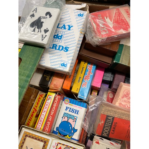 519 - CRATE OF CARD RELATED GAMES AND BOOKS CANASTA, SNAP, KANUGO