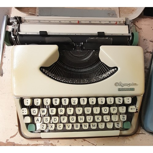 338 - TWO PORTABLE TYPEWRITERS, SILVER REED TYPE WRITER AND BELL AND HOWELL PROJECTOR