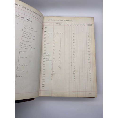 467 - ST.MICHAELS PARISH VALUATION LIST 1899 AND A WORKS BOOK LEDGER