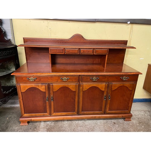 117 - CHERRY WOOD SIDEBOARD/BUFFET WITH MULTI DRAWERS