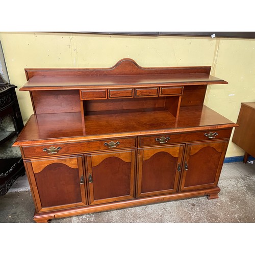 117 - CHERRY WOOD SIDEBOARD/BUFFET WITH MULTI DRAWERS