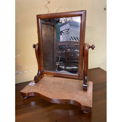 163 - VICTORIAN WALNUT TOILET MIRROR