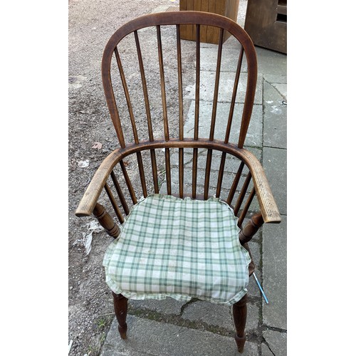 77 - ELM STICK BACK WINDSOR ARMCHAIR