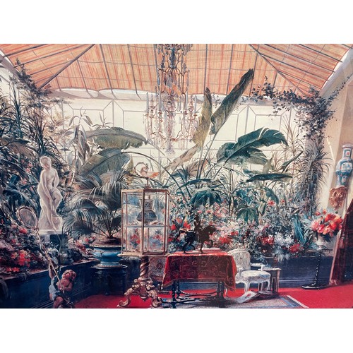 61 - LARGE LITHOGRAPHIC PRINT OF THE CONSERVATORY INTERIOR