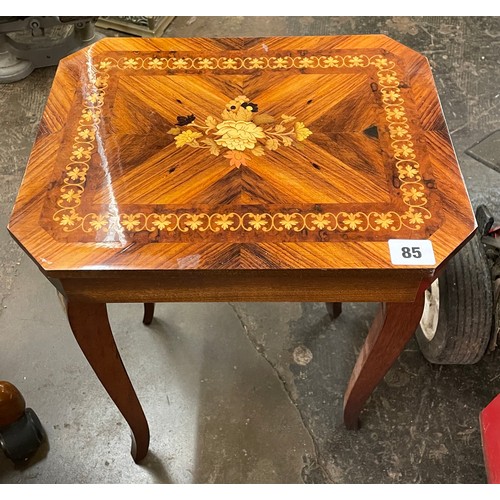 85 - ITALIAN MARQUETRY MUSICAL TABLE