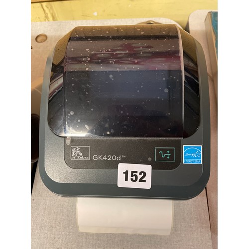 152 - ZEBRA GK420D LABEL PRINTER