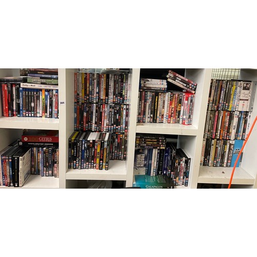 384 - LARGE QTY OF DVDS AND BOX SETS