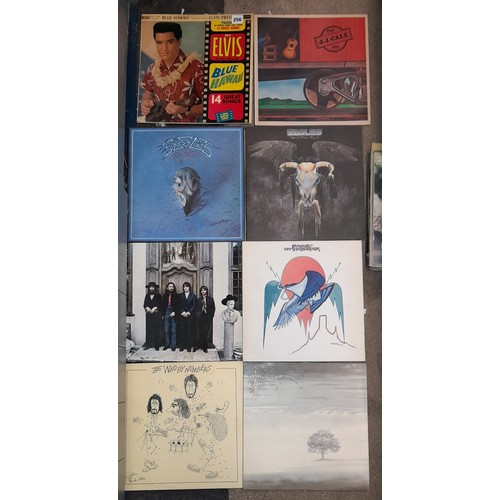 256 - SELECTION OF VINYL LPS - THE EAGLES, THE BEATLES, BOB DYLAN, LOU REED, PINK FLOYD