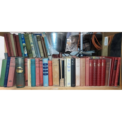 405 - TWO SHELVES OF BOOKS - PICTORIAL BINDINGS, JUST WILLIAM STORIES