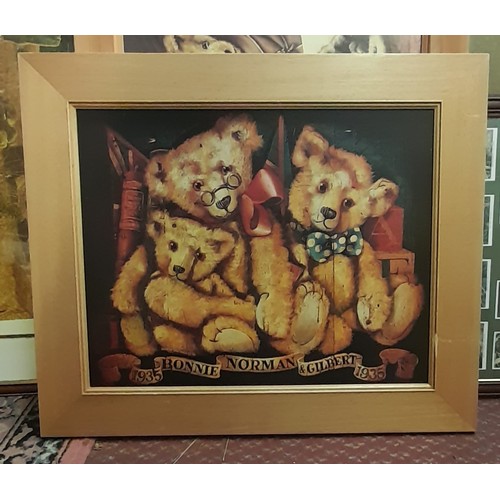 348 - TWO SIGN OF THE TIMES TEDDY BEAR PRINTS