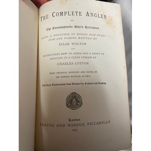 188 - LEATHER BOUND BOOKS THE COMPLETE ANGLER AND THE ACCENT OF EVEREST