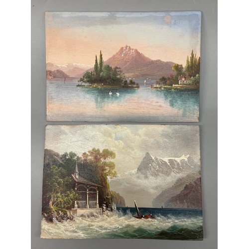 532 - PAIR OF OILS ON BOARDS AUSTRIAN LANDSCAPES UNFRAMED