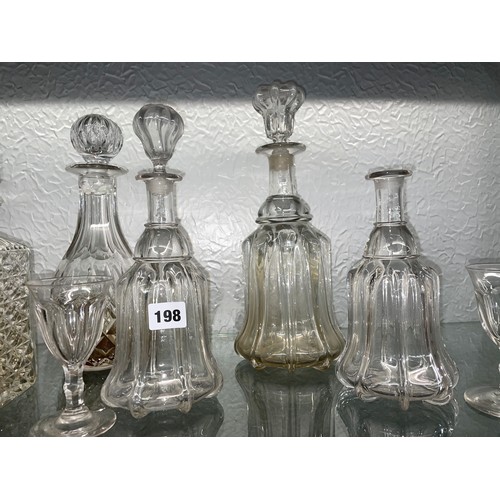 198 - SELECTION OF SHIPS AND MALLET DECANTERS