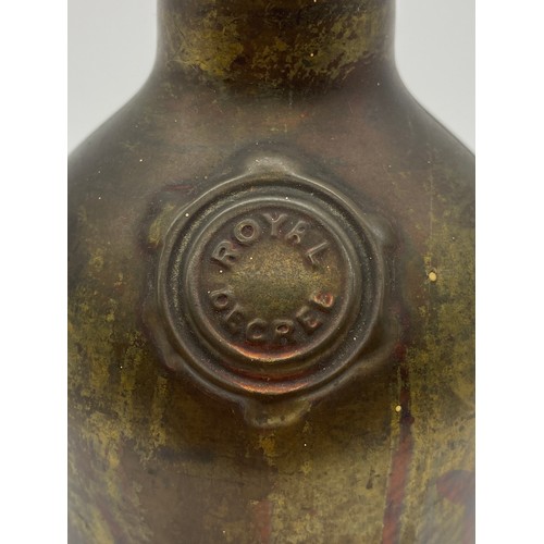 493 - IRRIDESCENT ROYAL DECREE GLASS BOTTLE