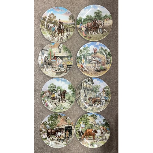 208 - SET OF EIGHT WEDGWOOD MORNING IN THE FARM SERIES PLATES