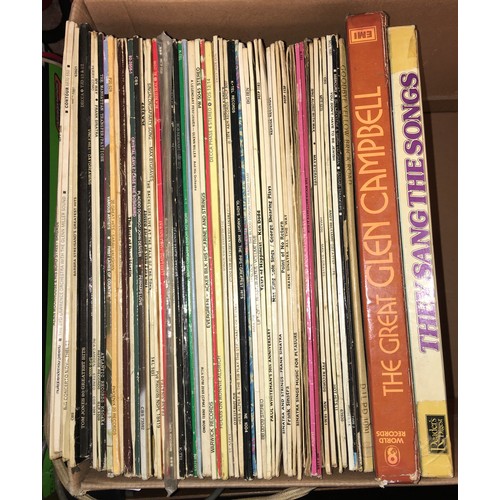 301 - BOXES OF VINYL LPS INCLUDING SINATRA, SHIRLEY BASSEY, AND OTHERS