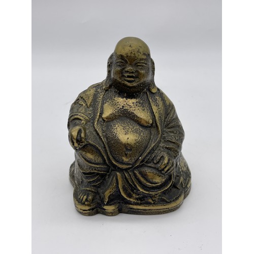 510 - BRONZE SEATED BUDDHA FIGURE