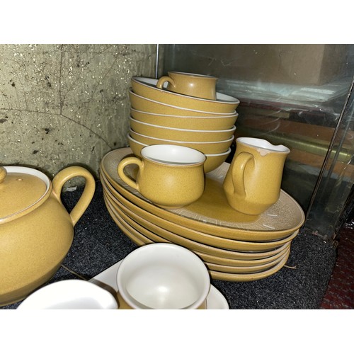 408 - DENBY STONEWARE OCHRE TEA AND DINNERWARES